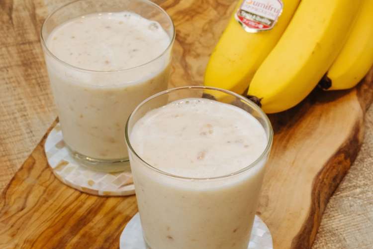 冷凍バナナと牛乳だけ 濃厚バナナジュース レシピ 作り方 By スミフル クックパッド