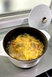 簡単野菜たっぷり卵スープ