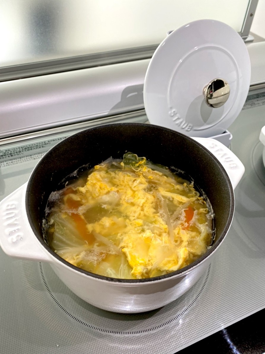 簡単野菜たっぷり卵スープの画像