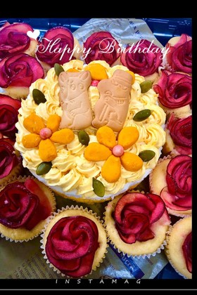 南瓜チーズケーキ・誕生日デコレーション