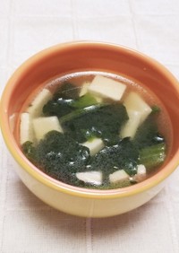 ☆ほうれん草・高野豆腐の中華スープ☆