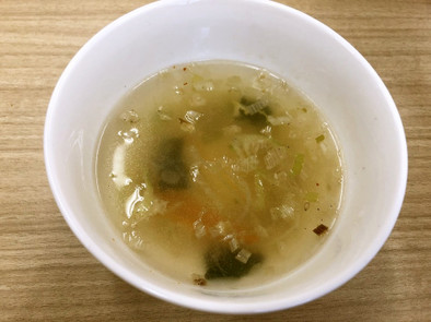ねぎ塩たれで春雨スープ【ここから栄養士】の写真