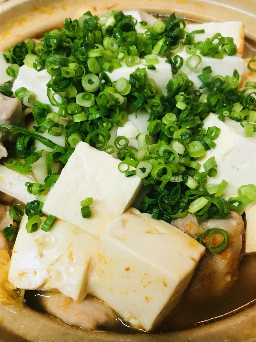 鍋の素活用●鶏肉＆豆腐のキムチうどん寄鍋の画像