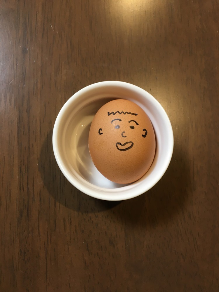 《子ども歓喜！》お絵かきゆで卵の画像