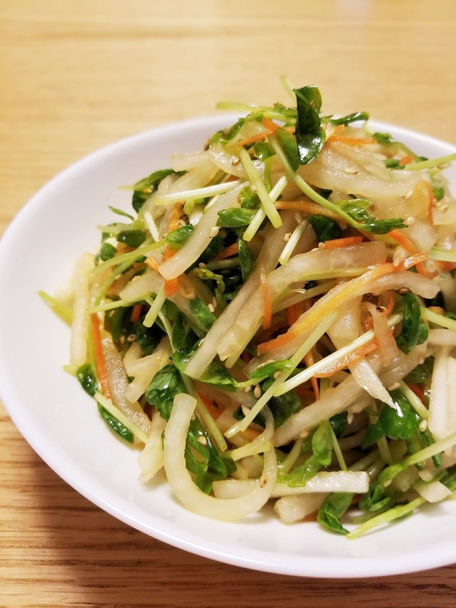 簡単副菜⭐大根と豆苗の中華サラダの画像