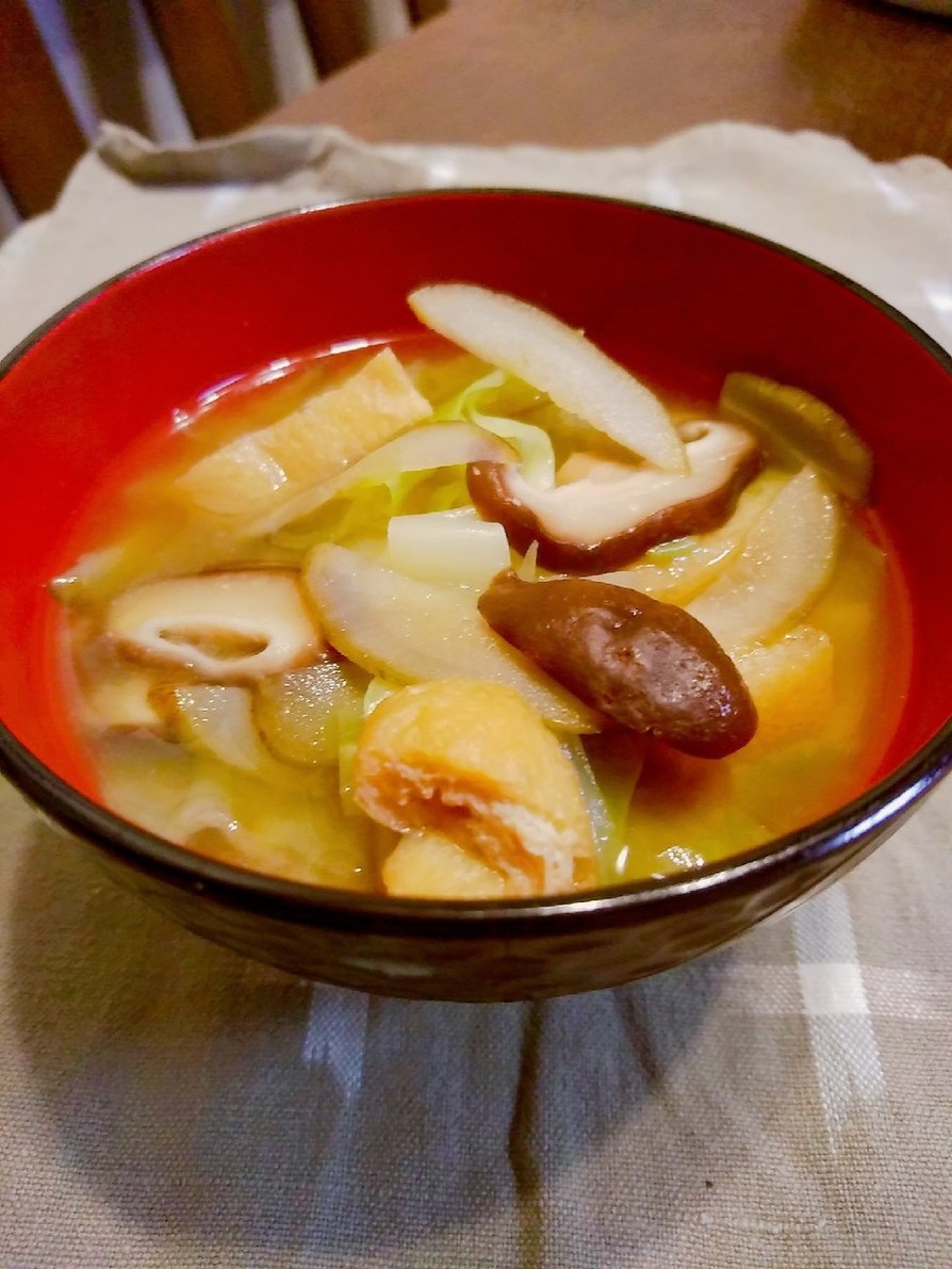 食べる味噌汁・6～ゴボウ　椎茸　油揚げ…の画像