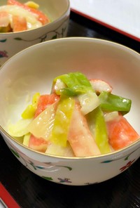 分葱とカニカマの辛子酢味噌和え(ぬた)