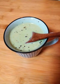 ヘルシーで超簡単なレンチン豆乳スープ