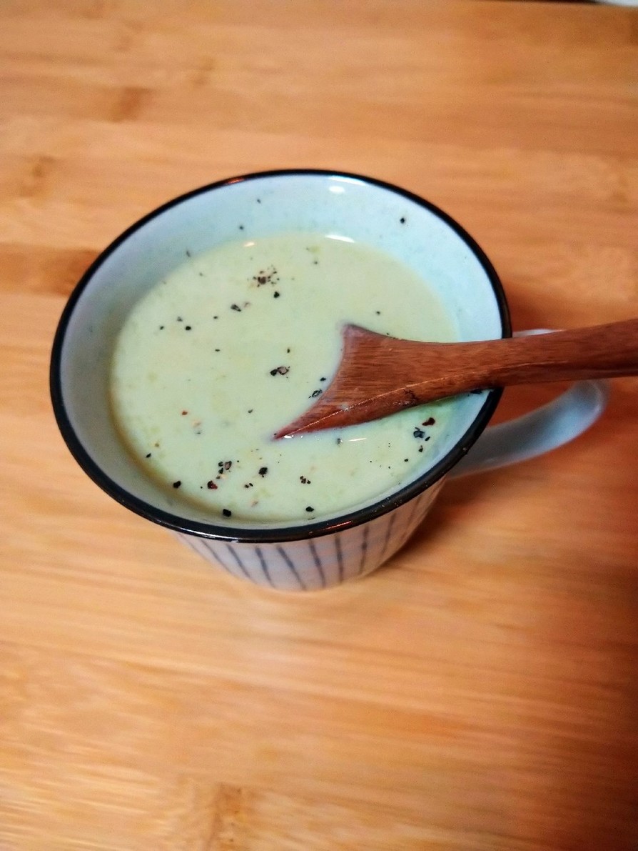 ヘルシーで超簡単なレンチン豆乳スープの画像