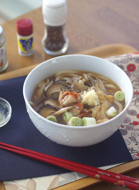 体ぽかぽか鶏ときのこの生姜あんかけうどん
