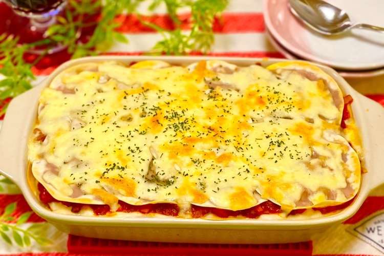 餃子の皮の ラザニア レシピ 作り方 By 渡部アキ クックパッド