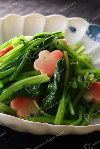 壬生菜と生麩の和え物