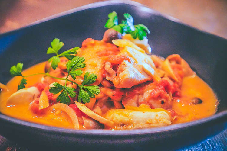 チキンと白菜のトマトクリーム煮 具ｔａｎｔｏアレンジ のレシピ つくり方 キッコーマン ホームクッキング