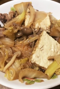 すき焼きのタレで肉豆腐