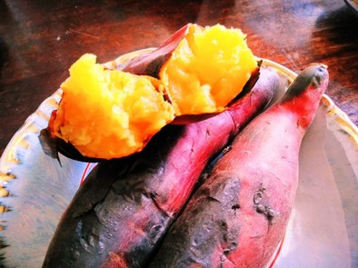 魚焼きグリルで 焼き芋づくりの写真