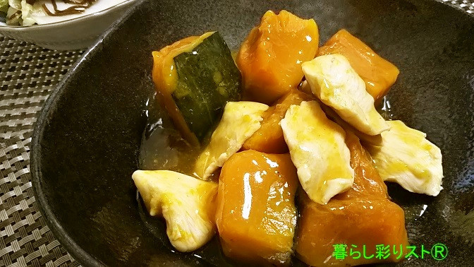 トロトロ～☆簡単カボチャと鶏むねの煮物の画像