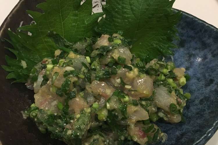 ジャンボイサキのなめろう レシピ 作り方 By テマエマツリ川村 クックパッド 簡単おいしいみんなのレシピが360万品