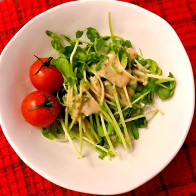 忙しい朝に♡豆苗の超簡単サラダの写真