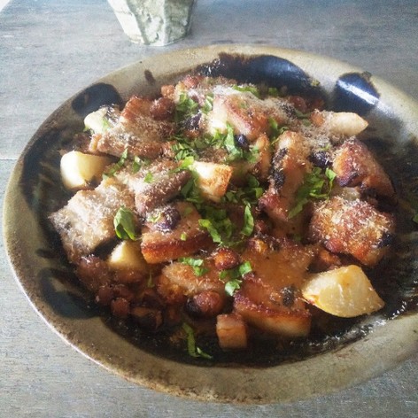 豚肉と豆のオーブン焼き