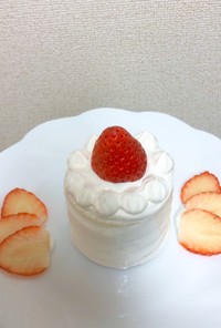 10分☆一歳の誕生日ケーキ☆豆乳ホイップ
