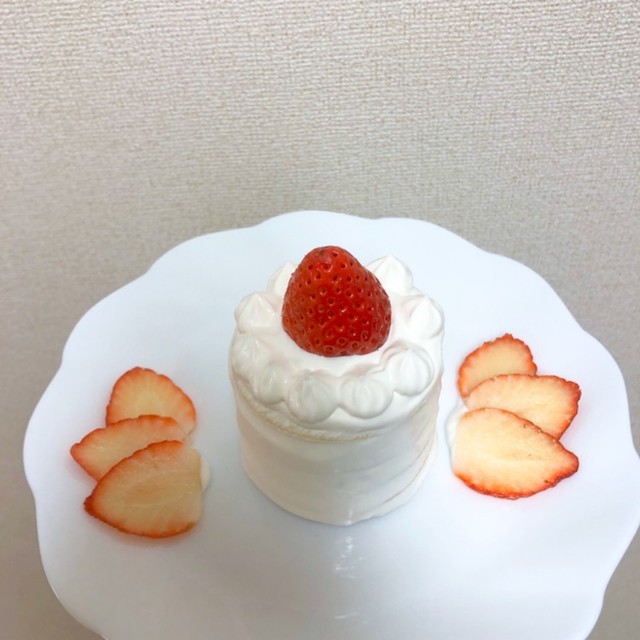10分 一歳の誕生日ケーキ 豆乳ホイップ レシピ 作り方 By ママヨリ クックパッド