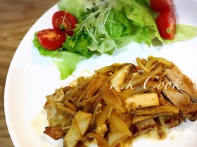 ポークソテーのきのこあん