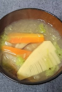 豚肉入り中華春雨スープ