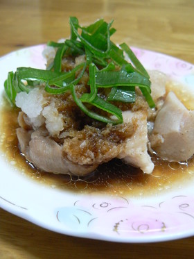 レンジで簡単!!茹で鶏のおろしポン酢