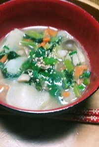 冬野菜❕あったまる❄✨☀✨かぶの味噌汁☺
