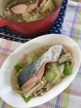 サーモンのかぼす煮