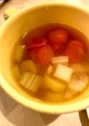 時短＊セロリとミニトマトのコンソメスープ