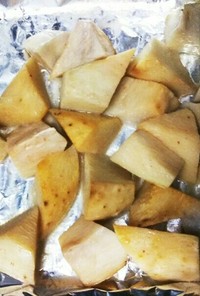 冷凍里芋の簡単塩焼き
