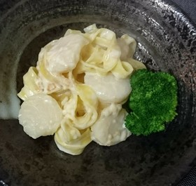 【適量レシピ】ホタテのクリームパスタ◎