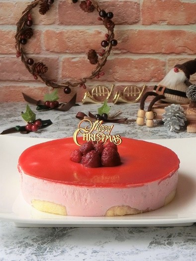電子レンジ★ラズベリームースケーキの写真