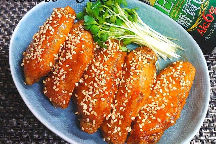 激ウマ 揚げ手羽先の焼肉のたれマヨ絡め レシピ 作り方 By からあげビール クックパッド 簡単おいしいみんなのレシピが349万品