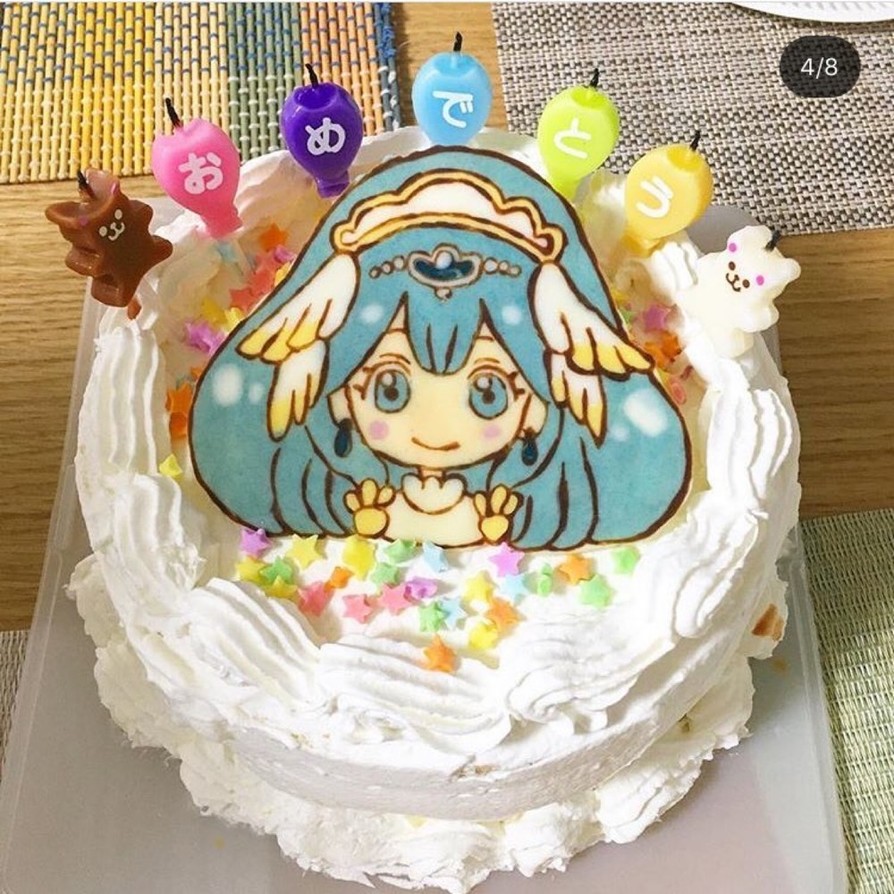 誕生日ケーキ.キャラチョコ.プリキュアの画像