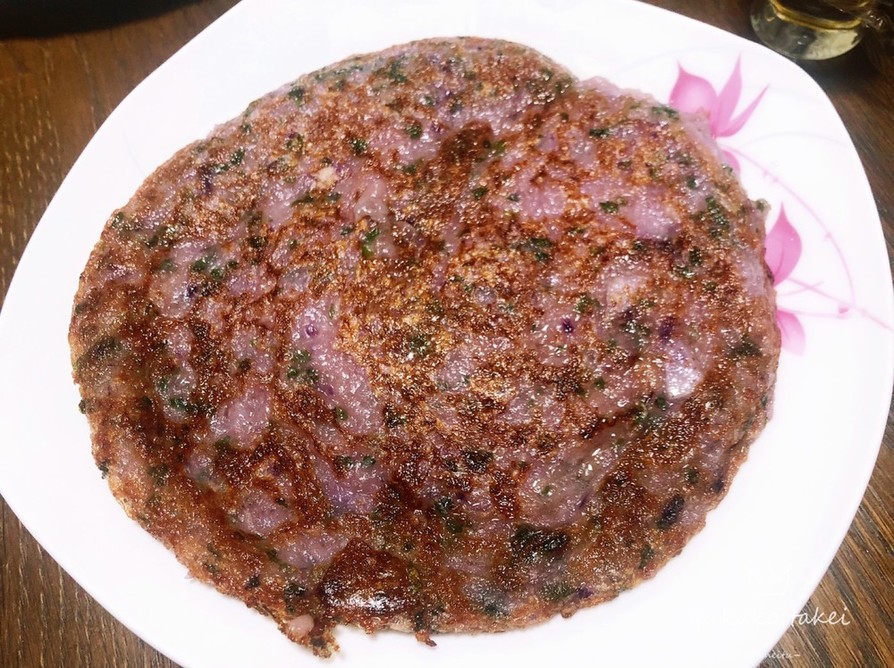 磯の香り♫紫山芋のカリふわ焼きの画像