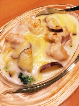 グルテンフリー さつまいもと鶏のグラタン