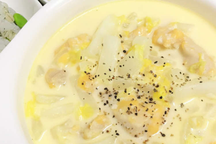レンジで簡単白菜鶏むね肉のチーズスープ レシピ 作り方 By 張る猫 クックパッド 簡単おいしいみんなのレシピが360万品