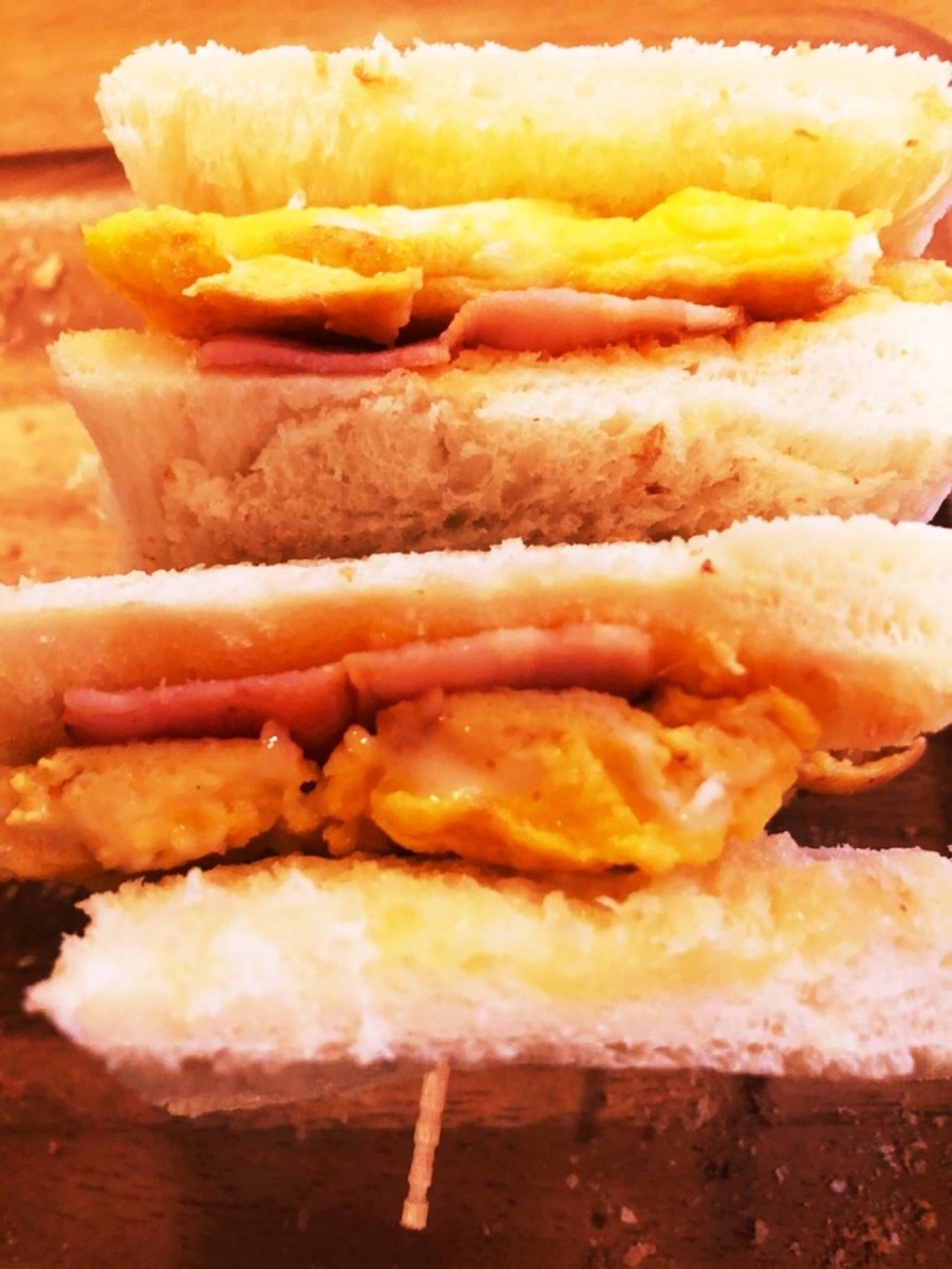 ずぼら☆チーズエッグベーコンサンドイッチの画像
