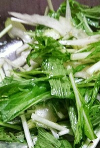 水菜とセロリのナムル