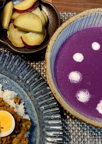 紫芋の豆乳ポタージュ
