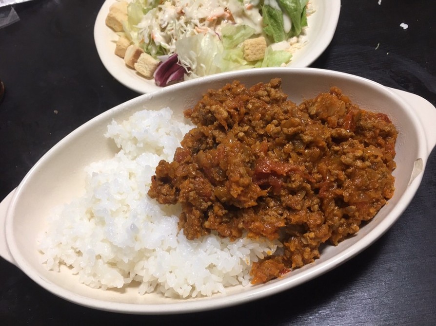 簡単！カレー粉で作るキーマカレー の画像