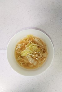 糖尿食えのきと白菜の洋風スープ