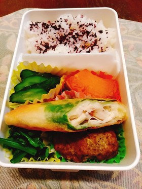 今日の12/9私のお弁当*ハンバーグ*