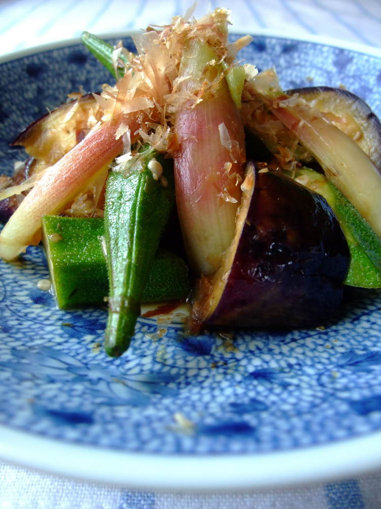 【夏野菜】茄子とオクラのポン酢炒めの画像