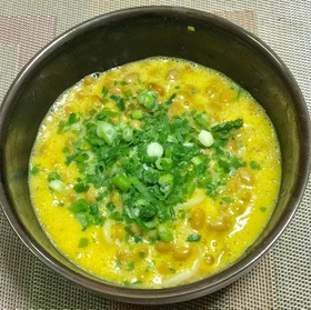 鍋いらず・チーズと納豆のぶっかけうどん