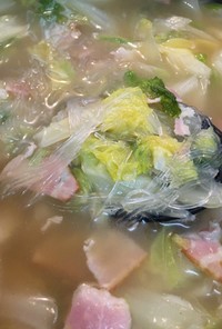 白菜とベーコンのスープ☆コンソメ味