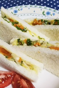 ☆金柑マーマレードと水菜☆のサンドイッチ