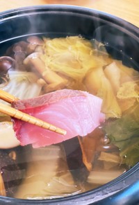 白菜と丹波しめじの簡単ぶりしゃぶ鍋
